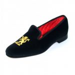 Ladies Embroidered Velvet Slippers